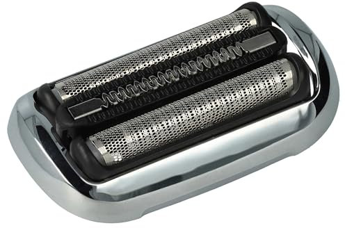 vhbw Scherkopf (1x Scherfolie, 1x Schermesser) kompatibel mit Braun 70-S7200cc, 70-S7201cc Rasierer - Kombipack, Schwarz, Silber, Weiß