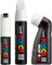 Posca - Broad Nib Paint Marker Pens Set - MOP'R, PC-17K, PC-8K - White Ink - Pack of 3