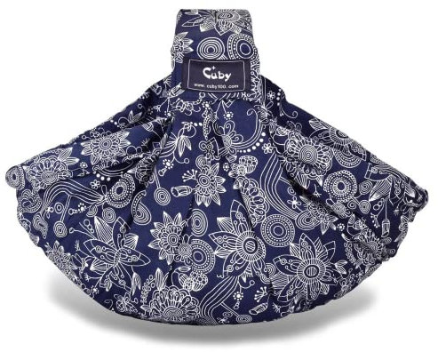 CUBY Babytrage aus natürlicher Baumwolle Babytragetuch Babyhalter extra bequem zum einfachen Tragen von Neugeborenen, Säuglingen und Kleinkindern und ideal für die Baby-Wunschliste, Seladongrün