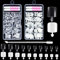 Kiiwah 200pcs Faux Ongles Pied de Naturel et Transparent, 10 Tailles Capsule Americaine Ongle Pied, Couverture Complète Tips de Faux Ongles Orteils Pieds pour Nail Art