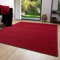 Steffensmeier Kurzflor Teppich Ibiza | Wohnzimmerteppich | Stilvoll | Pflegeleicht | Jugendteppich | Rot, Größe: 60x120 cm