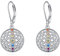 JERWLI Chakra-Ohrringe, Sterlingsilber, Kristall, Lotusblume, Yoga-Ohrringe, spiritueller Schmuck, Geschenke für Frauen, Ehefrau, Freundin