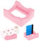 Giantree Silicone Cup Holder with Built-in Slot, Cup Cradle for Crafting Use to Apply Vinyl Decal Small Tumbler Stand Cup Holder with Felt Edge Squeegee Suit for Glass Cups Bottles Mugs(Pink)
