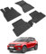 Auto Fußmatten Kompatibel mit SEAT Arona 2017-2024 Geruchlos 4.5D Passform Allwetter Automatten 5 Teilige | Antirutschmatte Hoher Rand Gummimatten Schwarz Fussmatten Vorne Hinten Autoteppich