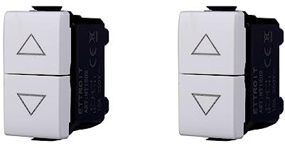 Frutti Prese Interruttori Compatibile Con Bticino Matix (2 pcs Commutatore 10A Per Tapparelle Saliscendi)