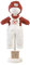 Llorens 1004203 Puppenkleidung für 42 cm Puppen, Kleider-Set mit weißer Latzhose, Strickpullover und Strickmütze in rot, Puppenoutfit, Puppenzubehör