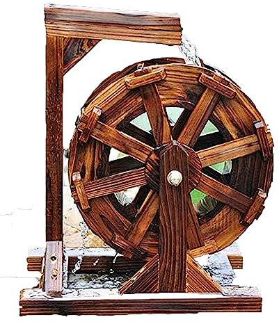 Fontaine Patio Jardin Aquatique De La Feng Shui Roue Cour Extérieure Décorative Pompe À Eau De 30cm D'eau Vintage Extérieur Intérieur Balcon Ornemental Avec Pompe