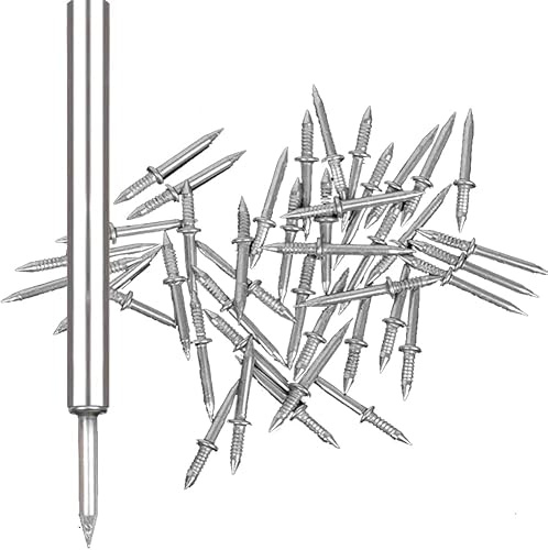 Filo per battiscopa a doppia testa Chiodo senza cuciture, chiodi senza traccia Chiodi in corno di pecora Chiodi ad angolo in cemento Chiodi nascosti per impiallacciatura di legno (100pcs)