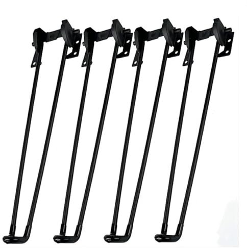 DSWZLQDXB 4 Stück Outdoor klappbar Haarnadel Tischbeine, Schwarz (43cm)