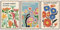 Bwodke Blumenmarkt-Poster, Stadt-Blumen-Wandkunst, Leinwanddrucke, Set mit 3 bunten Blumen, Gemälde, moderne, minimalistische Bilder für Raumdekoration, ästhetisches Schlafzimmer, Wohnzimmer,