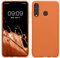 kwmobile Funda para Huawei P30 Lite Carcasa - Ultrafina de TPU y Silicona con Bordes elevados anticaídas - Albaricoque cálido
