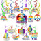 DPKOW 30 STK Gay Pride Hängedeko, Folien Aufhängen Spiral für Regenbogen Pride Deckendeko, Regenbogen Flagge Hängende Spiral Deko für LGBTQ Regenbogen Party Hängedeko