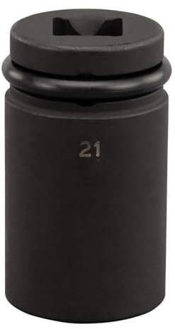 TA-VIGOR 134833-2 Impact Socket, 1/2 Hex Shank, 21mm Nut Setter Driver Drill Bit, 50mm Length for Machine Maintenance, Furnitures, Woodworking, Auto Repairing