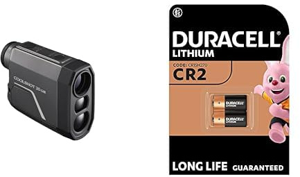 Nikon COOLSHOT 20 GIII Laser Entfernungsmesser für Golfer + Duracell High Power Lithium CR2 Batterie 3 V, 2er-Packung (CR15H270) entwickelt für die Verwendung in Sensoren, schlüssellosen Schlössern, B