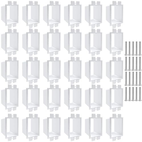 30 PCS BE1-2 Electrical Outlet Box Extenders with 60PCS Screws, (1-Gang) Electrical Power Single Gang Box Extender Electric Box Extender 1 Gang Power Switch Receptacles Accessories