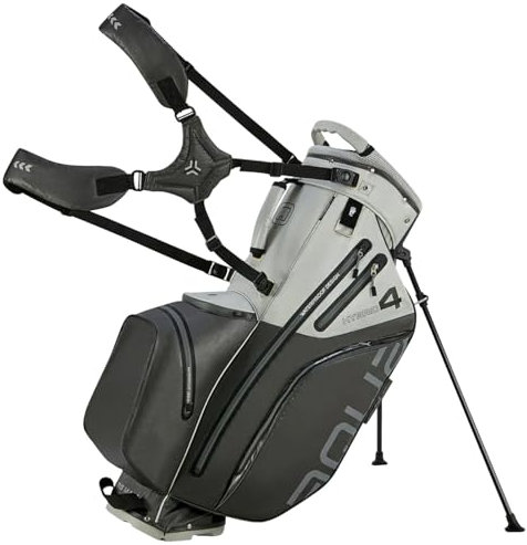 Big Max Aqua Hybrid 4 - wasserdichte Golftasche - Cartbag - Grau Schwarz