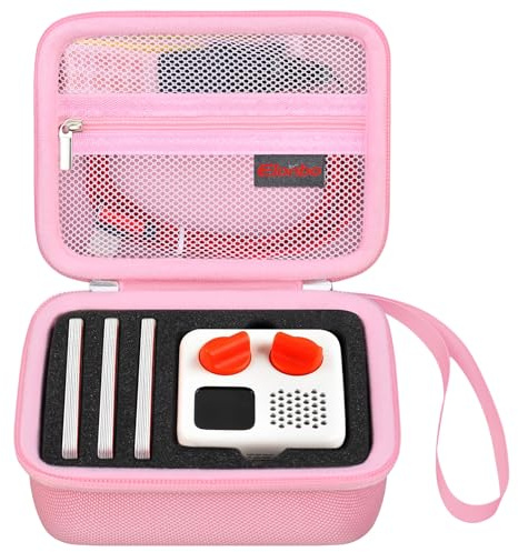 Elonbo Tragetasche für Yoto Mini – Kinder Portable Bluetooth Reise Lautsprecher Player, Kinder Audio und Musik Player Abdeckung, Lautsprecher spielt Audiobuch Karten Radio Aufbewahrungshalter, Rosa