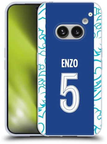 Head Case Designs Offizielle Chelsea Football Club Enzo Fernández 2022/23 Spieler Home Kit Soft Gel Handyhülle Hülle kompatibel mit Nothing Phone (2a)