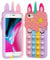 Asgens Pop Bubbles Case for iPhone 6 Plus/7 Plus/8 Plus 5.5 inch, Cute Lovely Cartoon Unicorn Rainbow Pop Shockproof Silicone Soft Phone Case