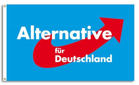 FlagShipper AFD Flagge 150x90 cm Alternative für Deutschland AfD Partei Fanartikel Fahne Landtagswahl Europawahl Bundestagswahl für Garten Demonstration