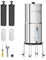 Purewell 6-Stage Gravity Ultrafiltration Water System，Glass Visible Water Level Design, 304 Stainless Steel Countertop System with 4 Filters and Mounts, Reduces Fluoride and Chlorine, 5.7 Litre