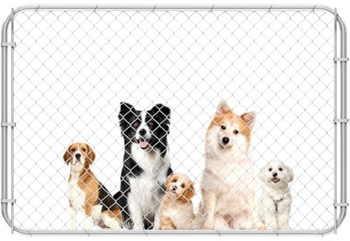 Kicari Anti-Rust Outdoor Garden Gate Kit,Adjustable Chain Link Fence Gate with Round Corner Frame,Durable Outside Walkin Gate Kit for Entry，Patio，Yard