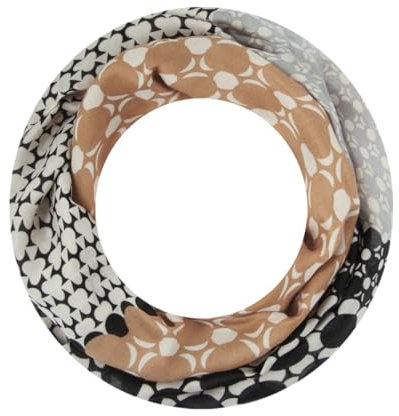 Majea Loop Schal Damen Schlauchschal Halstuch schmaler Loopschal (880050) (schwarz 17)
