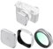 K&F Concept Filtersets -UV Filter,Gegenlichtblende und Objektivdeckel kompatibel mit Fujifilm X100/X100F/X100S/X100T/X100V/X100VI-Silber (Nano-Xcel Serie)