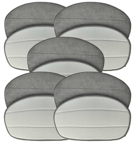 vhbw 10x Wischbezug kompatibel mit Leifheit CleanTenso Dampfreiniger, Dampfmop - Mikrofaser Grau