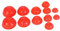 HAWILLOSCH Ventouses Thérapeutiques En Silicone Pour Le Corps Lot De 12 Rouges Faciles À Utiliser