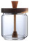 FytStycale Honey Glassware,Honey Storage Container,Syrup Container,Reusable,Glass Beehive Honey Pot Honey Jar for Sauces Dining Table, gray, 450ml