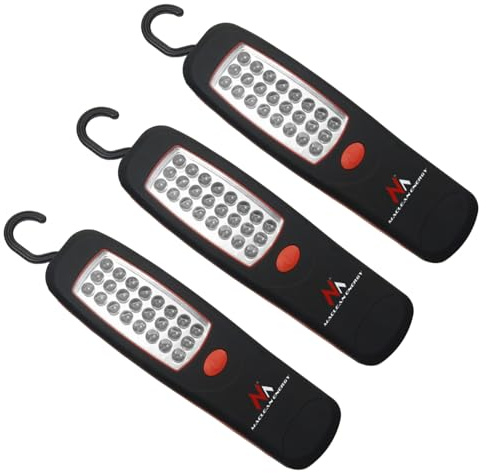 Maclea MCE03 Lampe de travail lampe d'atelier Aimant et Crochet 24 LED pivotant (3)