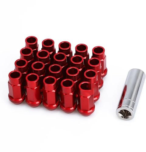 VBNYBA Jeu Boulons Roue Écrous De Blocage De Roue, Accessoires De Voiture, Longueur 50mm M12x1.25 M14x1.5 Hex19mm, Boulon De Moyeu De Roue, Pièces De Rechange, 20 Pièces(2,M12x1.5)