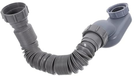 OSALADI Flexibles Badewannen Abflussset Erweiterter Wannenablaufschlauch Flexibles Abflussrohr Langlebiges PP Material für Freistehende Badewannen Geruchsdicht Installieren