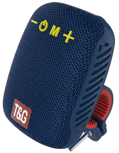 T&G Portable Bluetooth Speaker | Mini Wireless Bluetooth, IPX5 Waterproof Shower Speaker, Bike Speaker with Stable Handlebar Mount ，for Bike & Scooter Blue