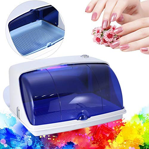 Salon UV Sterilisator,Sterilisator Box, Profi UV LED Nail Art Desinfektion Gerät Maniküre Metall Kunststoff Werkzeuge Sterilisator Box für Make-up Werkzeuge für Friseurgeschäft Nagelstudio