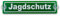 wall-art-design Saugnapfschild Schild Jagdschutz Acrylschild grün 3mm, ca.20x5 cm für Scheibeninnenbefestigung