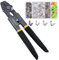 Vorfachmaterial, Crimpzange, manuelles Werkzeug-Set für ovale Quetschhülsen und Stop-Hülsen aus Kupfer und Aluminium von 0,1 mm bis 2,2 mm, Stainless Steel Crimper Sleeve Set
