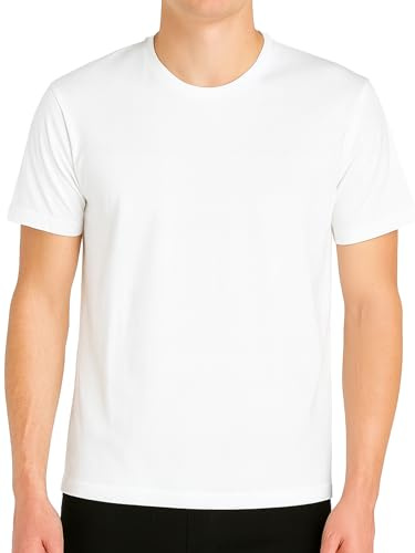 GARDA - 3pz T-Shirt Uomo Mezza Manica, Girocollo, Intimo Uomo 100% Cotone Pettinato Art. 0024