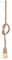 lustre corde Vintage lampe corde Chanvre Suspension Lampe E27 Base Lampe Cordon Rétro Style Loft Lustre (Sans Ampoule) Décor pour DIY Maison Chambre Restaurant Café Bar Style (Single Head)