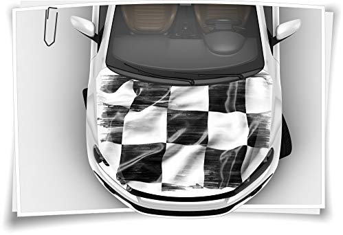 Medianlux Rennen Flagge Karo Motorsport Motorhaube Auto-Aufkleber Steinschlag-Schutz-Folie Airbrush Tuning Car-Wrapping Luftkanalfolie Digitaldruck Folierung