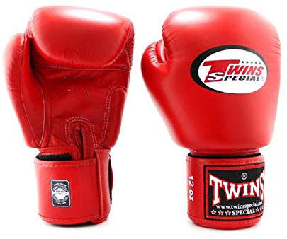 Twins Special BGVL3 Boxhandschuhe - Echtes Leder - Rot - 12 oz