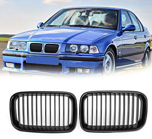 Areyourshop Paire de grilles de calandre sport pour modèles 1992-1996 E36 318i 325i Noir brillant