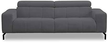 DOMO. collection Sofa Cunelli, 2, 5er Couch mit Rückenfunktion, 2, 5-Sitzer Garnitur mit Relaxfunktion, Polstersofa, 238 x 104 x 79 cm (BxTxH), anthrazit
