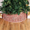RAILONCH 48 Zoll Weihnachtsbaum Rock Abdeckung, Weihnachtsbaum-Halsband mit glänzenden Pailletten, Christbaumständer Weihnachtsdeko für Urlaub Party Zuhause Ornamente (Rosa)