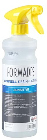 Schnelldesinfektionsspray Sensitive 500ml | Flächendesinfektionsmittel für Alkoholempfindliche Materialien | Praktischer Pumpspender | Biozidprodukt