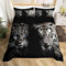 Loussiesd Tier Thema Bettwäsche Kinder Jungen Leopard Tiger Drucken 200x200cm Bettwäsche Set Jugendliche Schwarz und weiß Wilde Tiere Dekor Bettbezug Set 3 Stück 100% Leicht Atmungsaktiv Mikrofaser