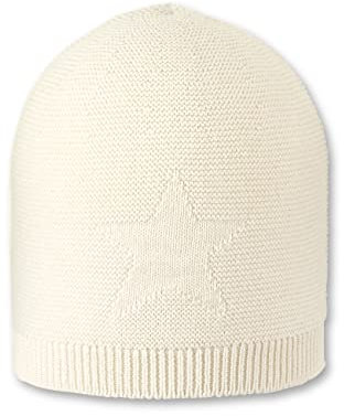 Sterntaler Baby Mädchen Strickmütze GOTS - Mit Eingestricktem Stern, Natur, 45
