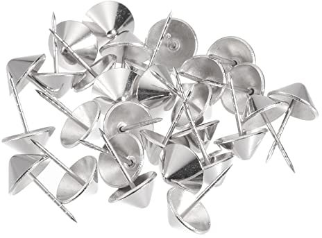 sourcing map Lot de 200 épingles à tête plate en acier inoxydable pour clous antivol et étiquettes
