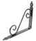 DOJA Barcelona | Schmiederne Regalhalter | Gusseisen Regalwinkel 240 x 190 | Pack 2 | Silberne Regalträger | Verstärkte Metallwinkel für Arbeitsplatten und Regale | Eiserne Wandregalstützen